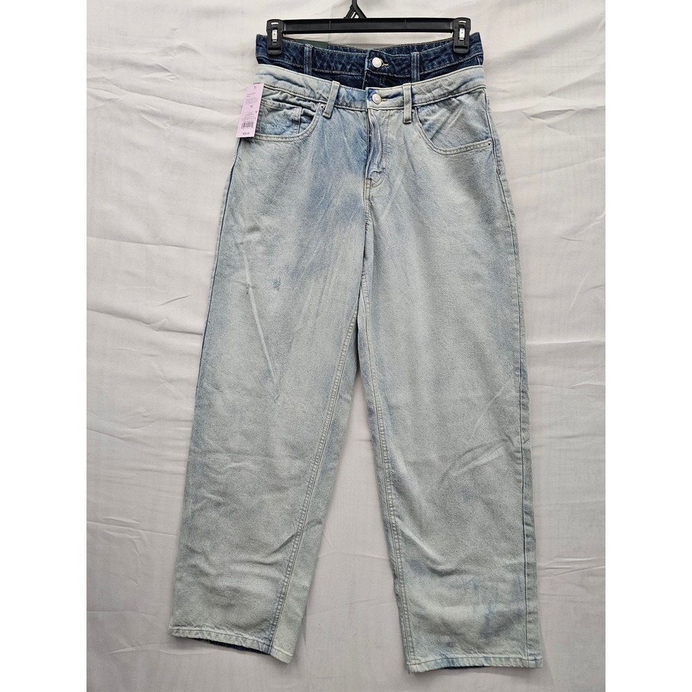 Wild Fable Womens Relaxed Straight Mid-Rise Jeans Light Wash Size 10